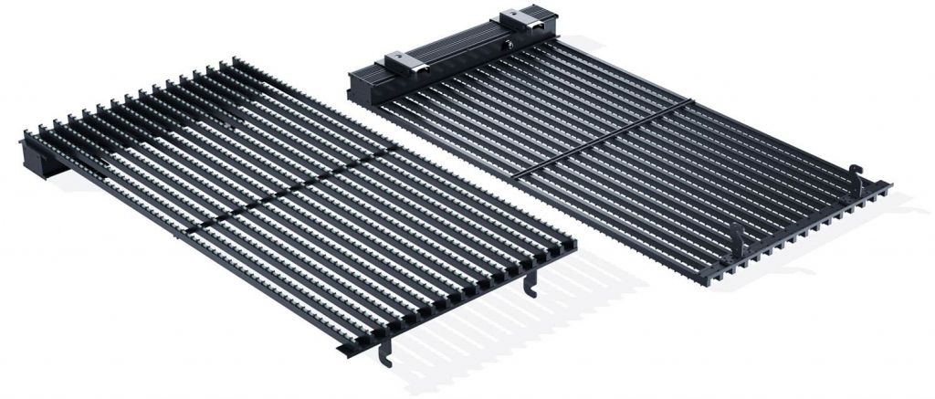 Светодиодный реечный медиафасад MF-E1-23 Светопропуск 70%. Гарантия до 5 лет. Стоимость от 85 080 руб./кв.м Яркость 7700 кд/м2 Обзор - с 18 м 